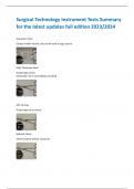 Surgical Technology Instrument Tests Summary  for the latest updates full edition 2023&sol;2024