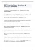 RBT Practice Exam Questions & Answers 2024&sol;2025