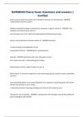 NURS8024 Pharm Exam Questions and answers &vert; Verified