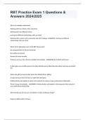 RBT Practice Exam 1 Questions & Answers 2024&sol;2025