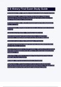 U&period;S History Final Exam Study Guide