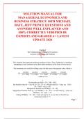   SOLUTION MANUAL FOR MANAGERIAL ECONOMICS AND BUSINESS STRATEGY 10TH MICHAEL BAYE&comma; JEFF PRINCE QUESTIONS AND ANSWERS WELL EXPLAINED AND 100&percnt; CORRECTLY VERIFIED BY EXPERTS AND GRADED A&plus; LATEST UPDATE 2024