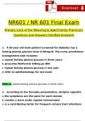 NR 601 Final Exam 2025&sol;2026 Expected Questions & Revised Correct Answers&period; &lpar;2024 &sol; 2025&rpar; 100&percnt; Guarantee Pass