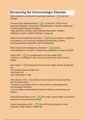 Screening for Immunologic Disease Q&A 2024