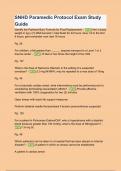 SNHD Paramedic Protocol Exam Study Guide