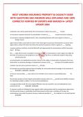 WEST VIRGINIA INSURANCE PROPERTY & CASUALTY EXAM WITH QUESTIONS AND ANSWERS WELL EXPLAINED AND 100&percnt; CORRECTLY VERIFIED BY EXPERTS AND GRADED A&plus; LATEST UPDATE 2024