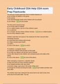 Early Childhood CDA Help CDA exam Prep Flashcards