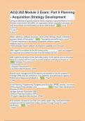 ACQ 202 Module 2 Exam&lowbar; Part II Planning - Acquisition Strategy Development test