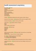 health assessment respiratory 
