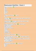 Rasmussen Nutrition - Exam 3 test