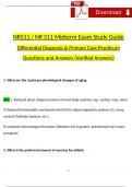 NR 601 Midterm Exam Care of the Mature Adults 2024 Expected 300&plus; Study Guide Questions & Revised Correct Answers&period; &lpar;2024 &sol; 2025&rpar; 100&percnt; Guarantee Pass