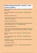 Epidemiology Exam &num;2 &lpar; Lecture 7 case control studies &rpar; 2024