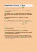 Global Health Chapter 15 Quiz - Q&A with complete solution 2024