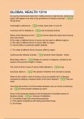 GLOBAL HEALTH 13&lowbar;14- Q&A with complete solution 2024 - 2025