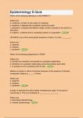 Epidemiology E-Quiz 2024&period;