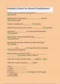 Pediatric Exam for Nurse Practitioners