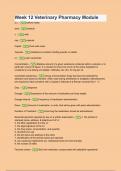 Week 12 Veterinary Pharmacy Module