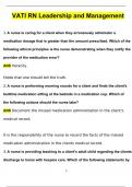 VATI RN Leadership and Management &lpar;QUESTIONS WITH 100&percnt; CORRECT ANSWERS &rpar; &lpar;2024 &sol; 2025&rpar; &lpar;Verified by Experts&rpar;