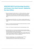2024&sol;2025 MCAT Psych&sol;Sociology Questions  and Answers from Smart learners&period; Updated to  the latest Edition&period;