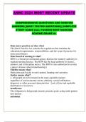 ANNC 2024 MOST RECENT UPDATE  COMPREHENSIVE QUESTIONS AND VERIFIED ANSWERS &lbrack;MOST TESTED QUESTIONS&rsqb; COMPLETE STUDY GUIDE &lbrack;ALL PASSED&rsqb; BEST MARKING SCHEME GRADE A&plus;