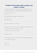 TSI Math Test Preperation 2024 &vert; questions and answers &vert; Verified