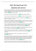 Exam &lpar;elaborations&rpar; MGT 301 