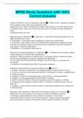 MPRE Study Questions with 100&percnt; Correct Answers