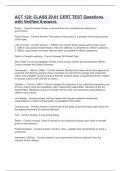 ACT 120&colon; CLASS 20-01 CERT TEST Questions with Verified Answers&period;