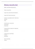 Disney security test Questions and Answers&lpar;A&plus; Solution guide&rpar;