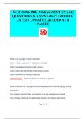 WGU D196 PRE ASSESSMENT EXAM &vert;  QUESTIONS & ANSWERS &lpar;VERIFIED&rpar; &vert;  LATEST UPDATE &vert; GRADED A&plus; &  PASSED