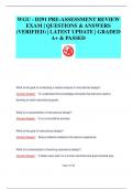 WGU - D291 PRE-ASSESSMENT REVIEW EXAM &vert; QUESTIONS & ANSWERS  &lpar;VERIFIED&rpar; &vert; LATEST UPDATE &vert; GRADED  A&plus; & PASSED