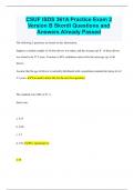 CSUF ISDS 361A Practice Exam 2 Version B Skordi Questions and Answers Already Passed