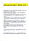 Texas Teachers Assessment 4 &vert; Questions with 100&percnt; CORRECT Answers LATEST 2024&sol;2025 GRADE A&plus;&period;