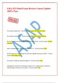 LRA 222 Final Exam Review Latest Update 100&percnt; Pass
