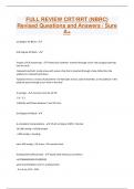 CRT&sol;RRT &lpar;NBRC&rpar; Revised Questions and Answers &sol; Sure A&plus;