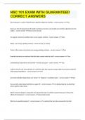 NSC 101 EXAM WITH GUARANTEED CORRECT ANSWERS