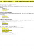 NR 324 Adult Health I week 3 Questions with Answers Latest 2024&sol;2025&period;