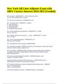 New York All Lines Adjuster Exam with 100&percnt; Correct Answers 2024-2025 &lpar;Graded&rpar;