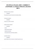 352 FINAL EXAM &vert; 100&percnt; CORRECT  ANSWERS &vert; LATEST UPDATE &vert; RATED  100&percnt;