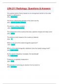 LRA 211 Radiology&colon; Questions & Answers&colon; Updated Guide &semi; Guaranteed A&plus;