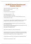NY MPJE Revised Questions and Answers &sol; Sure A