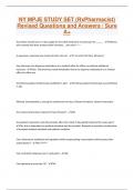NY MPJE STUDY SET &lpar;RxPharmacist&rpar; Revised Questions and Answers &sol; Sure A&plus;
