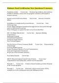 Walmart Food Certification Test&colon; Questions & Answers 