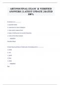ART1910 FINAL EXAM &grave;& VERIFIED  ANSWERS &vert; LATEST UPDATE &vert; RATED  100&percnt;