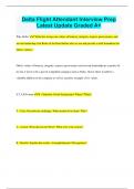 Delta Flight Attendant Interview Prep Latest Update Graded A&plus;