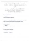 DAVIS ADVANTAGE FOR MATERNAL-NEWBORN  NURSING&colon; CRITICAL COMPONENTS OF NURSING  CARE CHAPTER 3&colon; GENETICS&comma; CONCEPTION&comma; FETAL  DEVELOPMENT&comma; AND REPRODUCTIVE  TECHNOLOGY EXAM &grave;& VERIFIED ANSWERS &vert;  LATEST UPDATE &vert; RATED 100&percnt;
