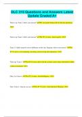 DLC 315 Questions and Answers Latest Update Graded A&plus;