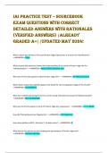 IAI PRACTICE TEST &ndash; SOURCEBOOK  EXAM QUESTIONS WITH CORRECT  DETAILED ANSWERS WITH RATIONALES  &lpar;VERIFIED ANSWERS&rpar; &vert;ALREADY  GRADED A&plus;&vert;&vert;UPDATED MAY 2024&excl; 