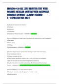 FLORIDA 6-20 ALL LINES ADJUSTER TEST WITH  CORRECT DETAILED ANSWERS WITH RATIONALES  &lpar;VERIFIED ANSWERS&rpar; &vert;ALREADY GRADED  A&plus;&vert;&vert;UPDATED MAY 2024&excl;