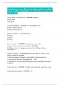 Ons Chemotherapy Immunotherapy Certificate Test Questions And Correct Solutions 2024&sol;2025 &lpar;Already  Graded A&plus;&rpar;